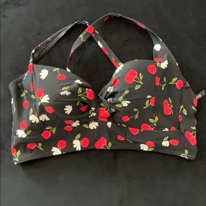 Torrid cherry bikini top, 1x